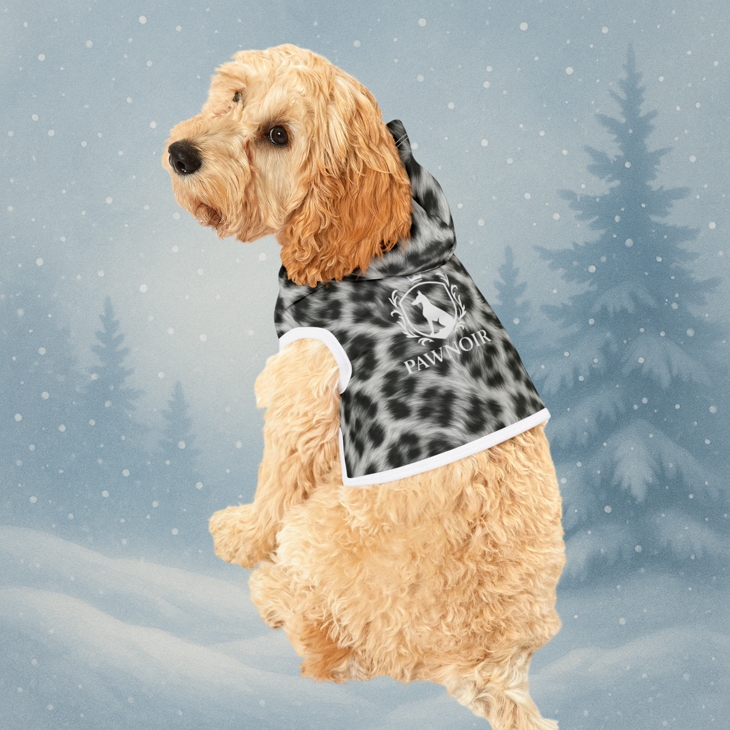 The Snow Leopard Print Hoodie